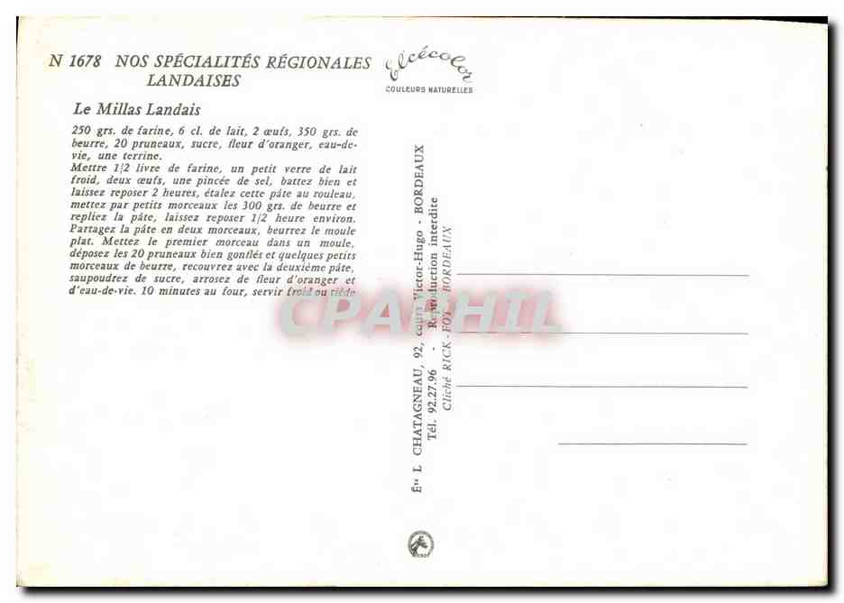 CPM Le Millas Landais — Rückseite