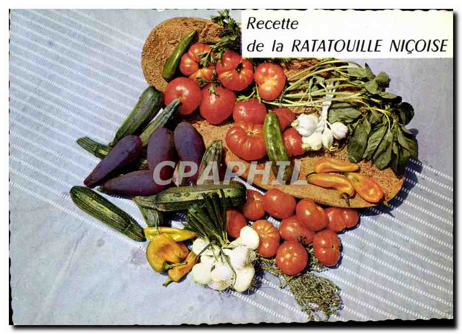 CPM Recette de la ratatouille nicoise
