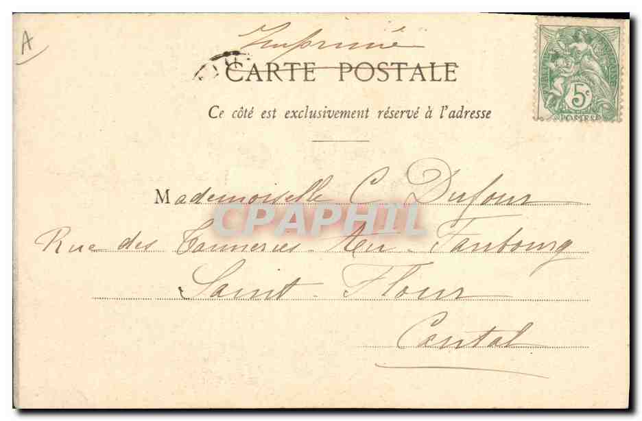 Femme en couronne de fleurs tenant les douze mois — 1907 — Panatypique A. Lepoerdt et Cie — Nancy — Reverso