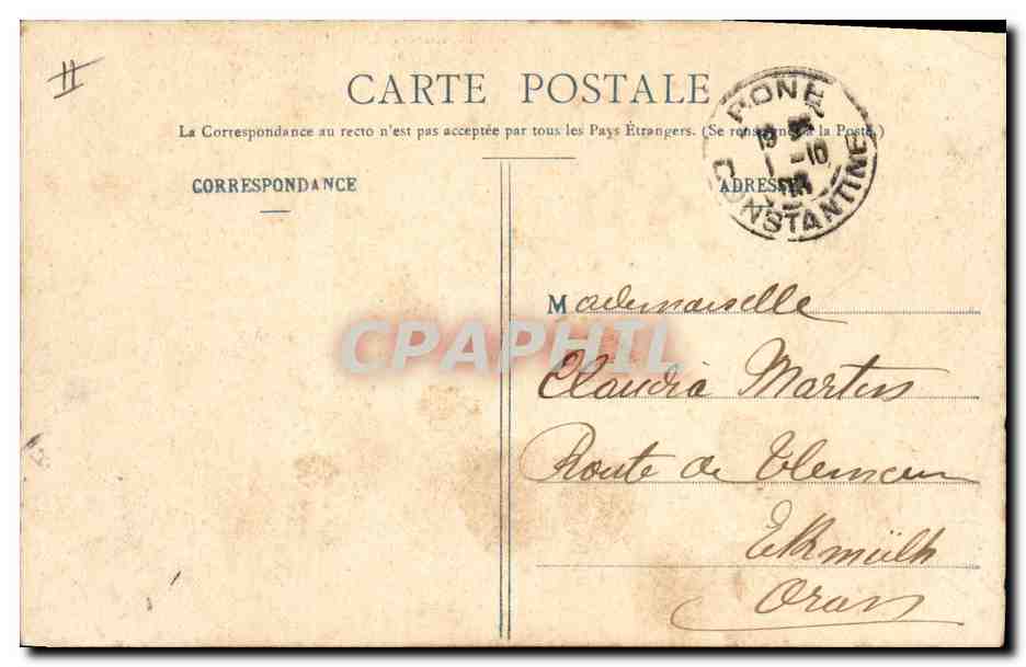 CPA Fantaisie Homme Si j'avais une voisine  — Rückseite