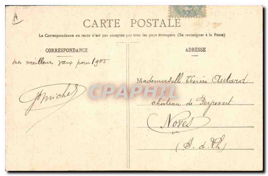CPA Fantaisie Enfant Mort Bonne annee 1904 — Rückseite