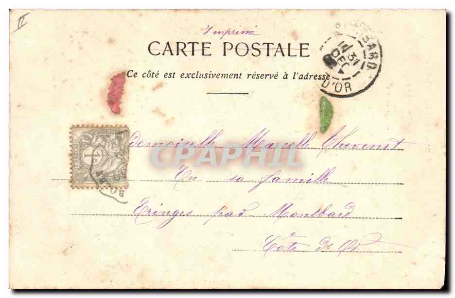 CPA Fantaisie Enfant Noel de bebe — Rückseite