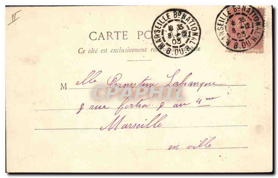 CPA Fantaisie Enfants Bergere et Marquis  — Verso