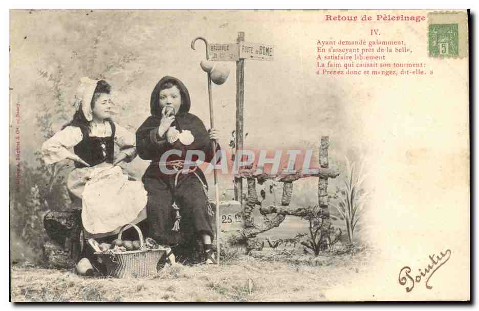 CPA Fantaisie Enfants Retour de pelerinage 