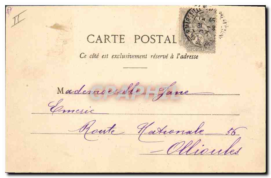 CPA Fantaisie Enfant Poisson d'avril — Rückseite