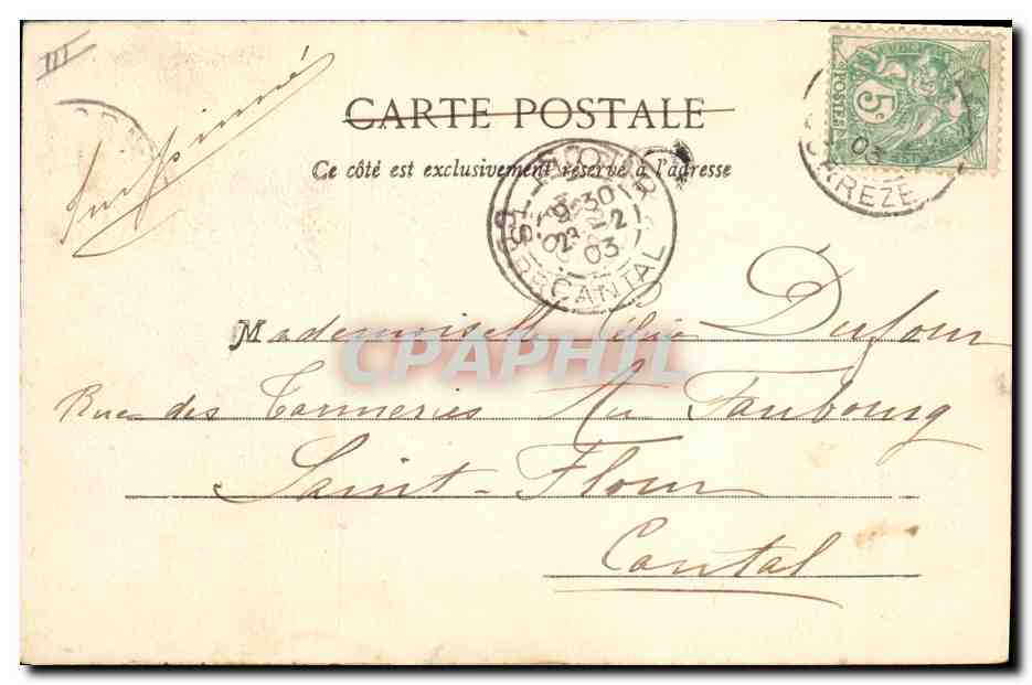 Soldat écrivant une lettre à sa fiancée — Pitou à sa Françoise — Photographie A. Béguinet et Cie, Nancy — Verso