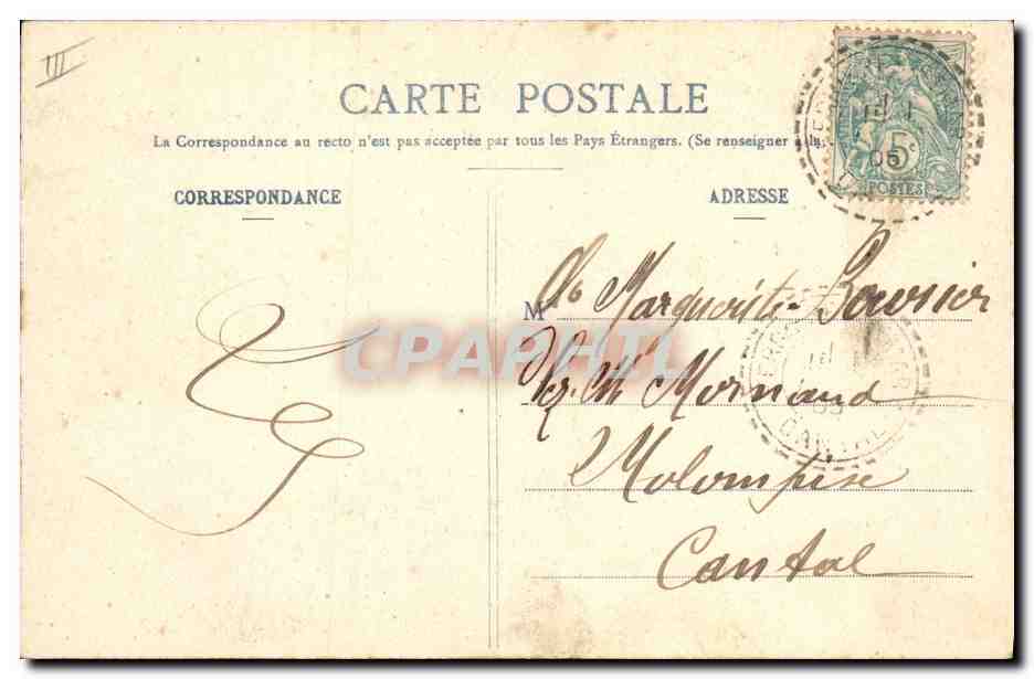 CPA Fantaisie Femme Poisson d'Avril  — Verso