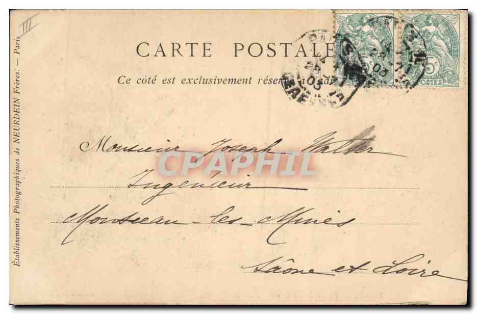 CPA Gargouille Paris Notre Dame Chimeres — Verso