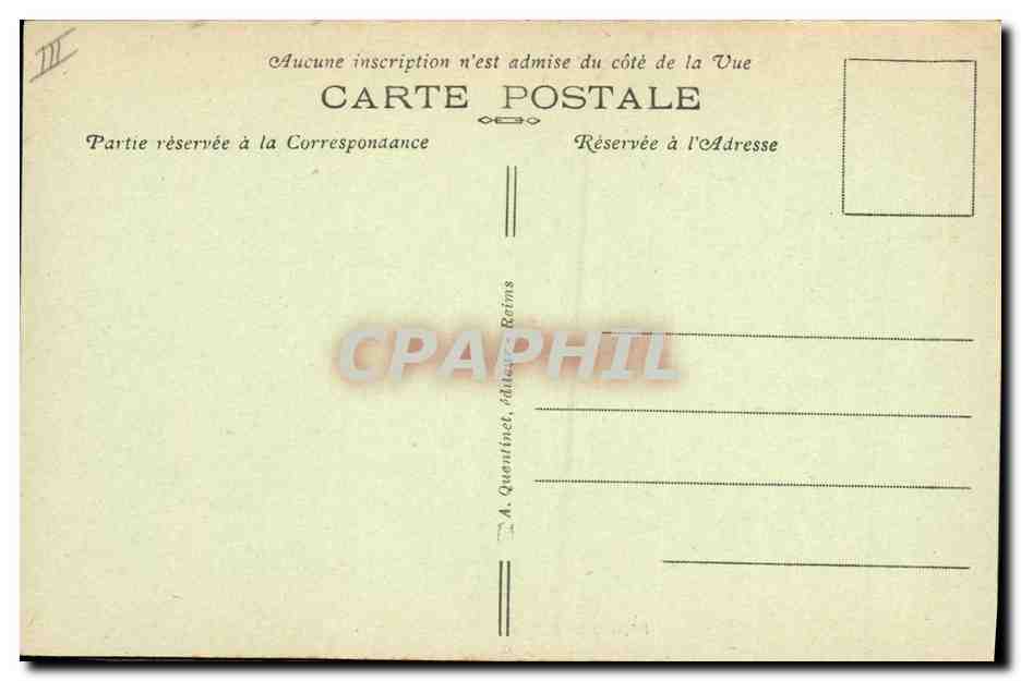 CPA Gargouille Reims La cathedrale  — Verso