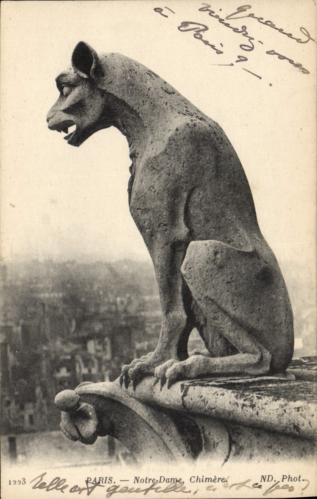 CPA Gargouille Paris Notre Dame Chimere