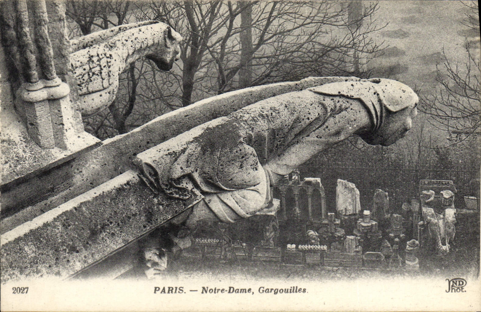 CPA Gargouilles Paris Notre Dame 