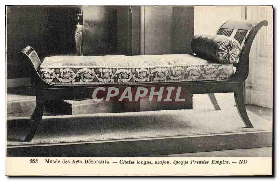 CPA Musee des Arts decoratifs Chaise longue Premier Empire