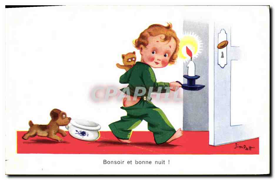 Enfant et chien — Bonsoir et bonne nuit ! — Jim Balt