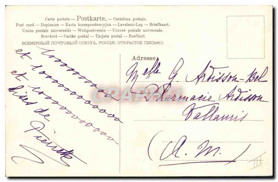 Chien noir — portrait — A&M B No 532 — Reverso