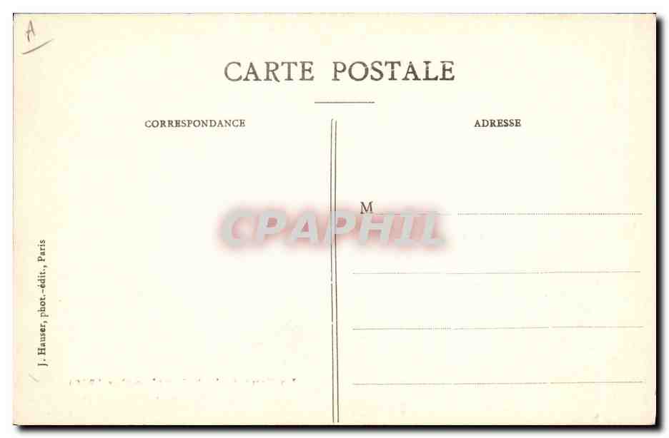 CPA Militaria La Crue de la Seine Janvier 1910 Le general Armand du 1er Genie visitant les lieux sinistres — Rückseite