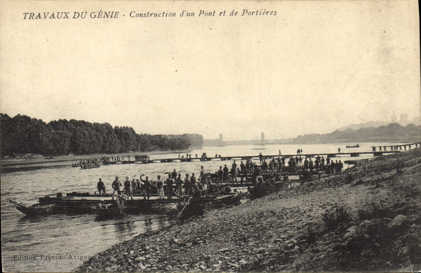 Travaux du Génie - Construction d'un Pont et de Portières — Édition Prévot, Avignon