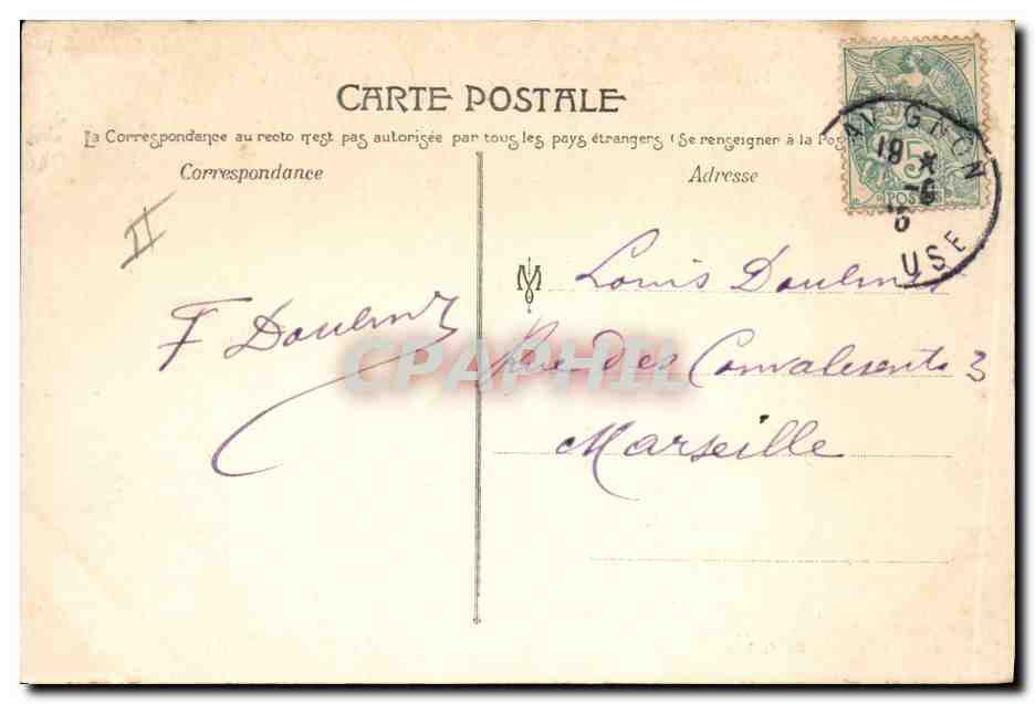 CPA Militaria Avignon Pont de bateaux sur le Rhone par le 7eme Genie La parade — Rückseite