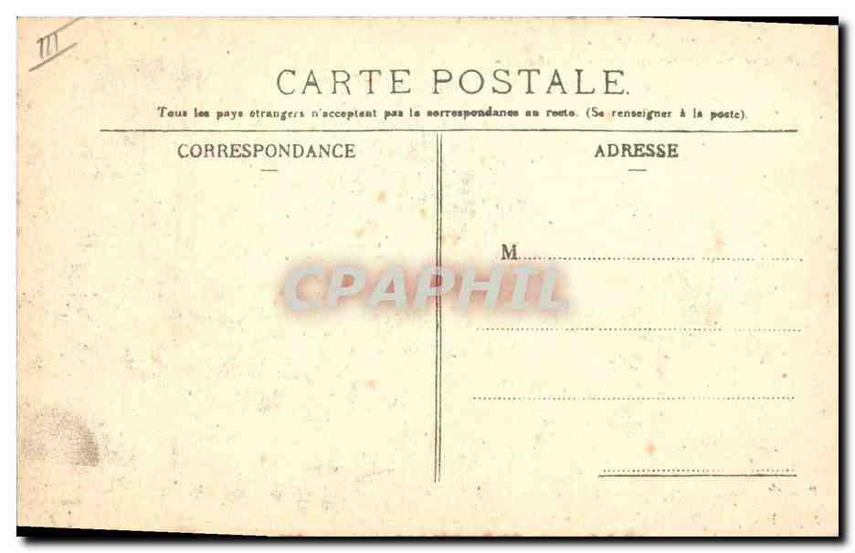 CPA Bateau Le port et le Contre torpilleur Hallebarde — Verso