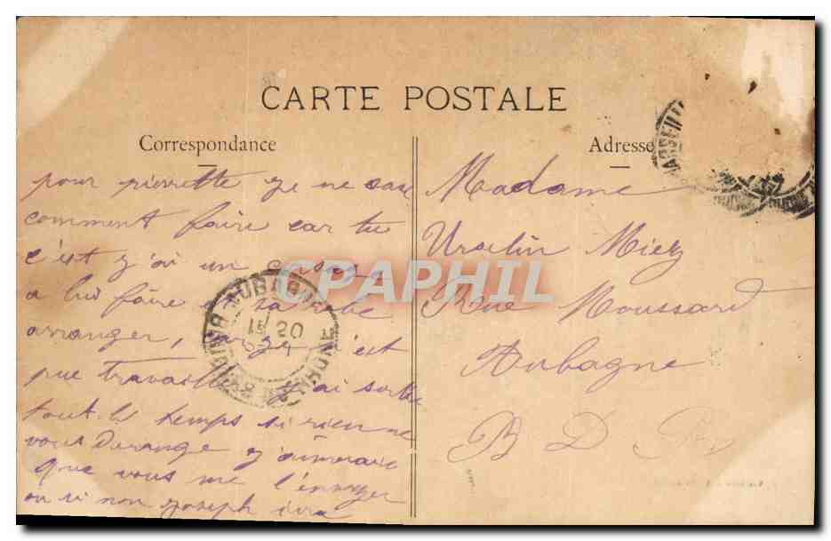 CPA Bateau Iena Cuirasse d'escadre — Verso