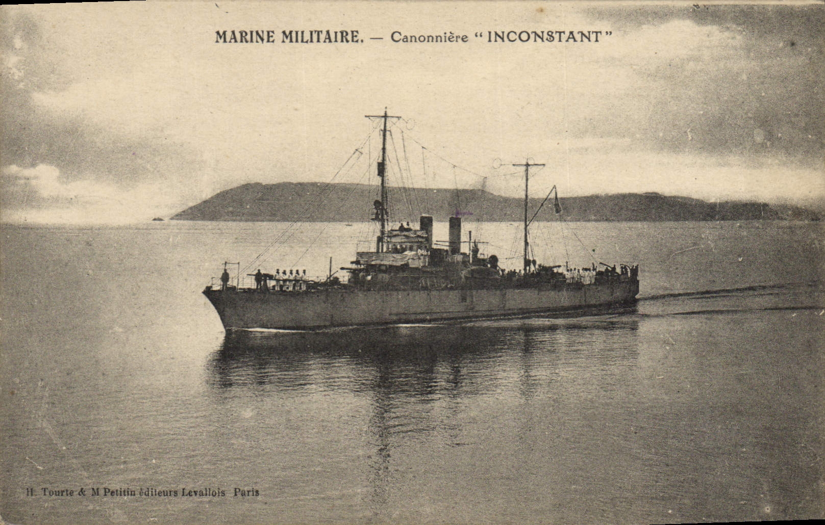 Marine Militaire — Canonnière "Inconstant" — H. Tourte & M. Petitin éditeurs Levallois Paris