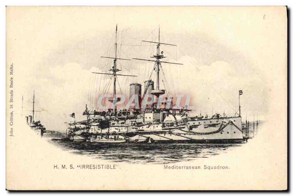 CPA Bateau HMS Irresistible Mediterranean Squadron