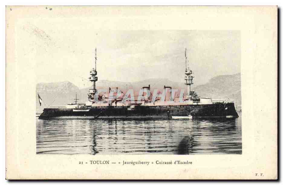 Toulon — « Jauréguiberry » Cuirassé d'Escadre — F.F. n°21