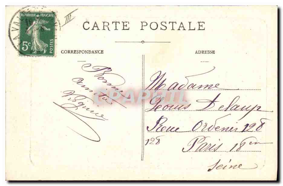 Toulon — « Jauréguiberry » Cuirassé d'Escadre — F.F. n°21 — Verso