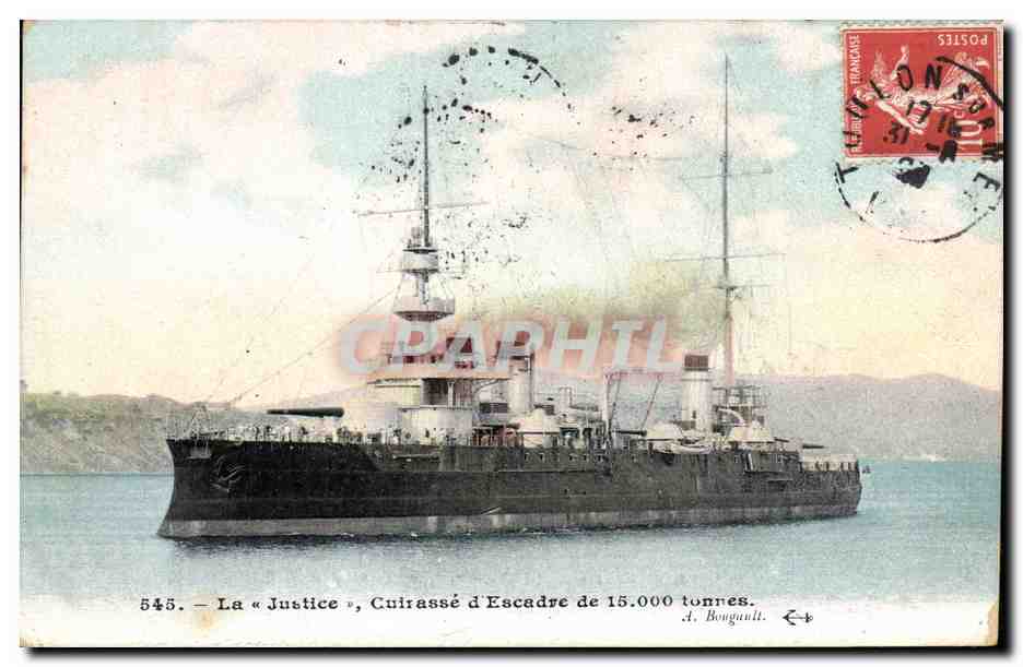 La « Justice », Cuirassé d'Escadre de 15.000 tonnes — A. Bougault, n° 545