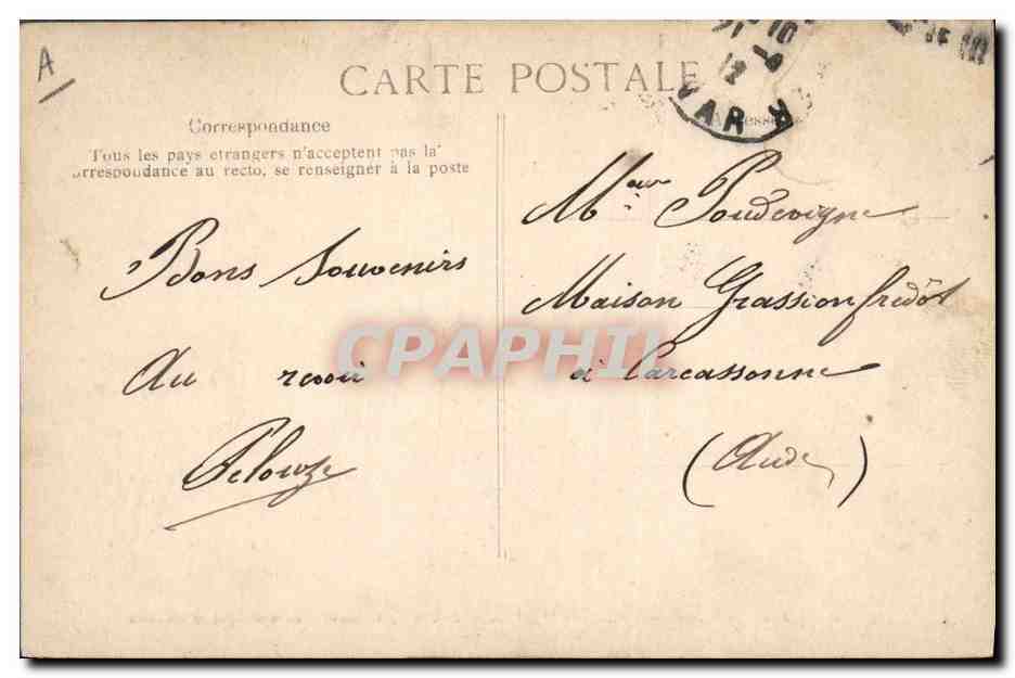 CPA Bateau Jules Ferry Croiseur Cuirasse — Verso