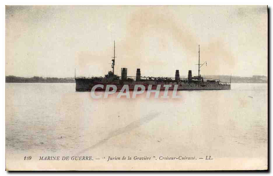 CPA Bateau Jurien de la Graviere Croiseur Cuirasse
