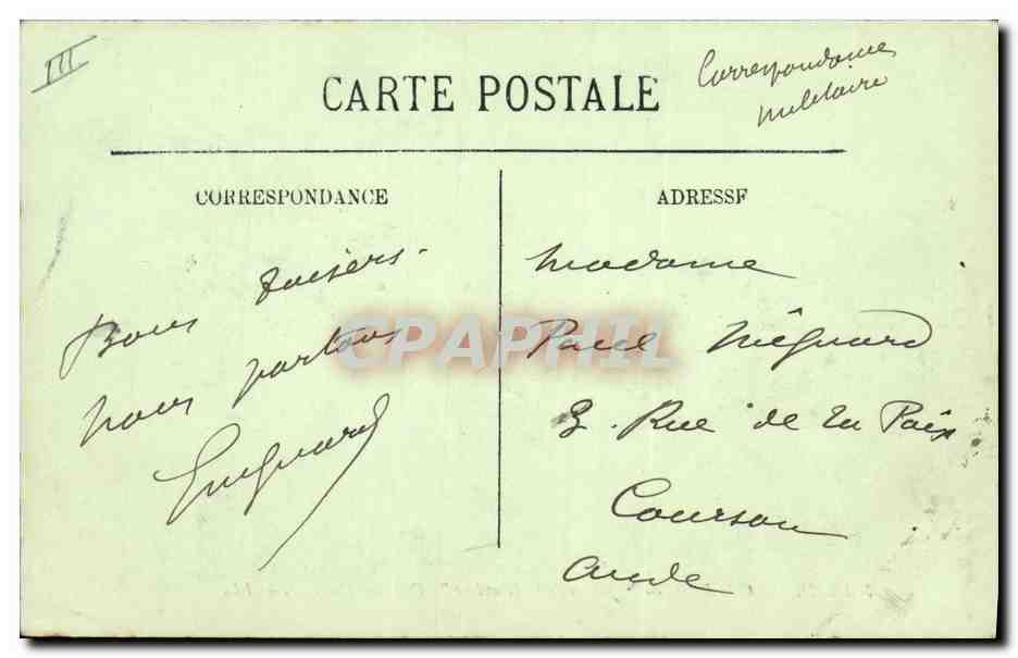 CPA Bateau Jurien de la Graviere Croiseur Cuirasse — Verso