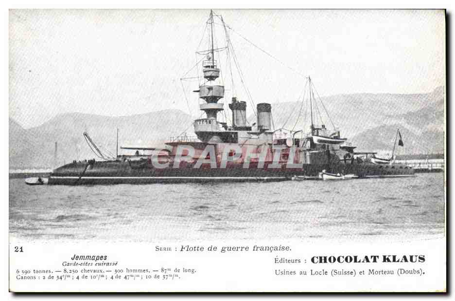 CPA Bateau Jemmapes Garde Cotes cuirasse