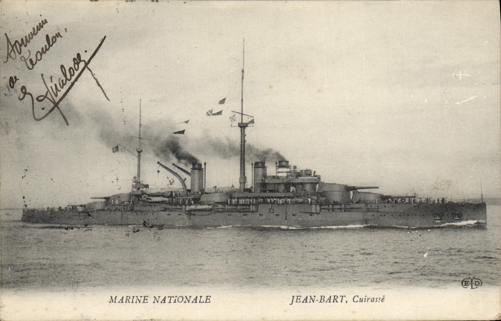 Jean-Bart, cuirassé — Marine Nationale — Éditeur E.P.D.