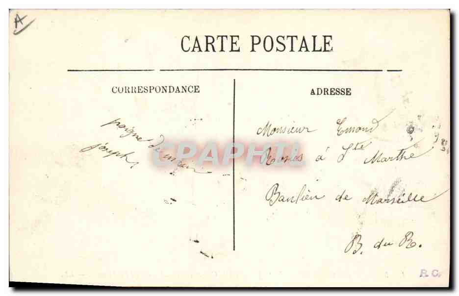 CPA Bateau Le Jean Bart Cuirasse d'escadre — Verso