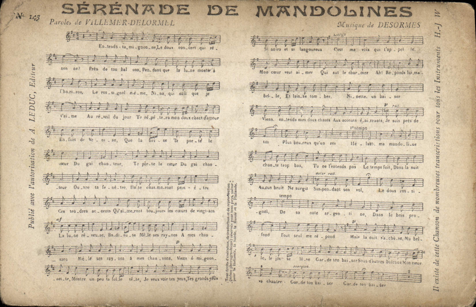 CPA Serenade des Mandolines Villemer Delormel Desormes