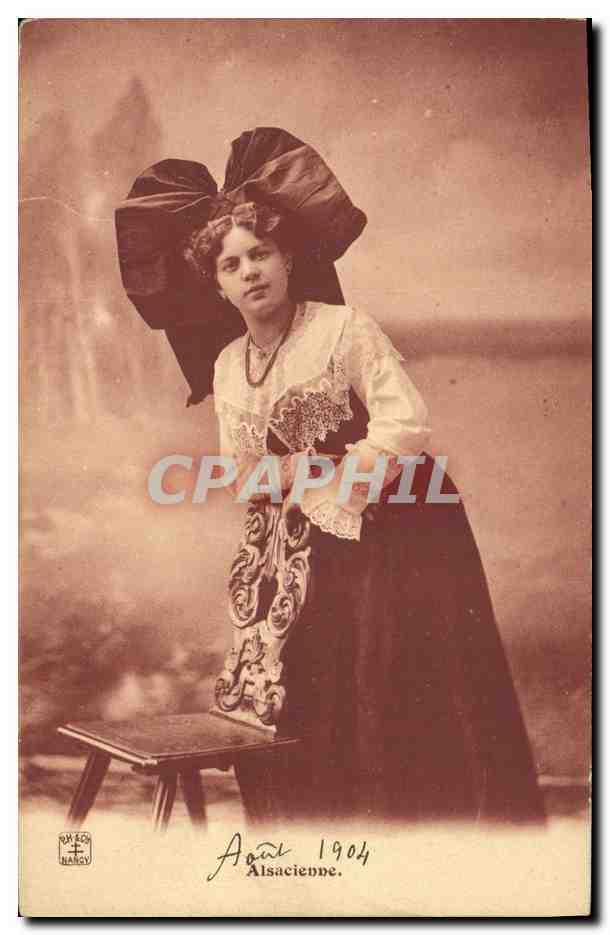 CPA Folklore Alsace Alsacienne 
