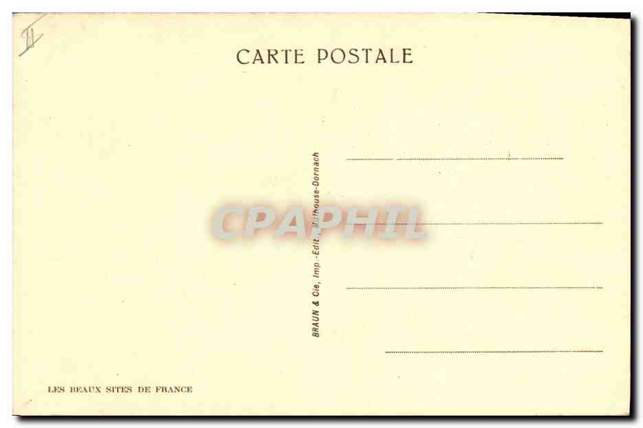 CPA Folklore Alsace Jeune Alsacienne  — Verso