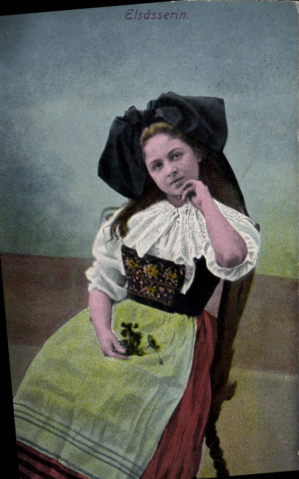 CPA Folklore Alsace Elsasserin