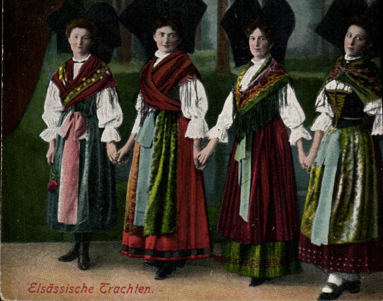 CPA Folklore Alsace Elsassische Trachten