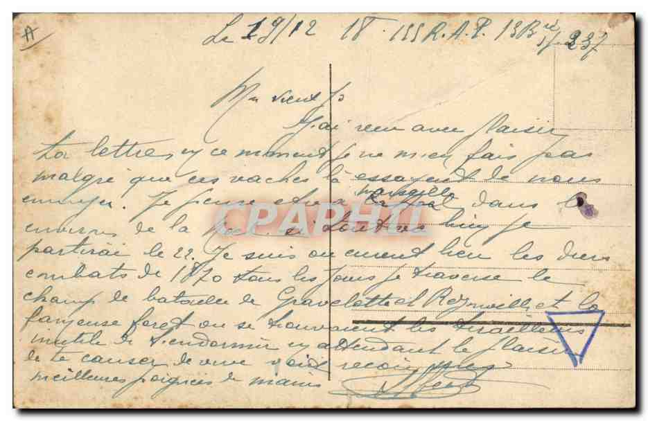 CPA Folklore Lorraine a la frontiere  — Verso
