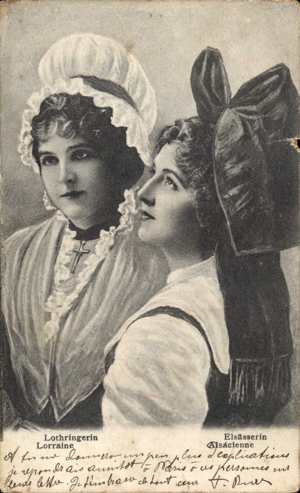 CPA Folklore Alsace Lorraine Alsacienne 