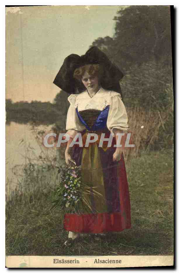 CPA Folklore Alsace Alsacienne 