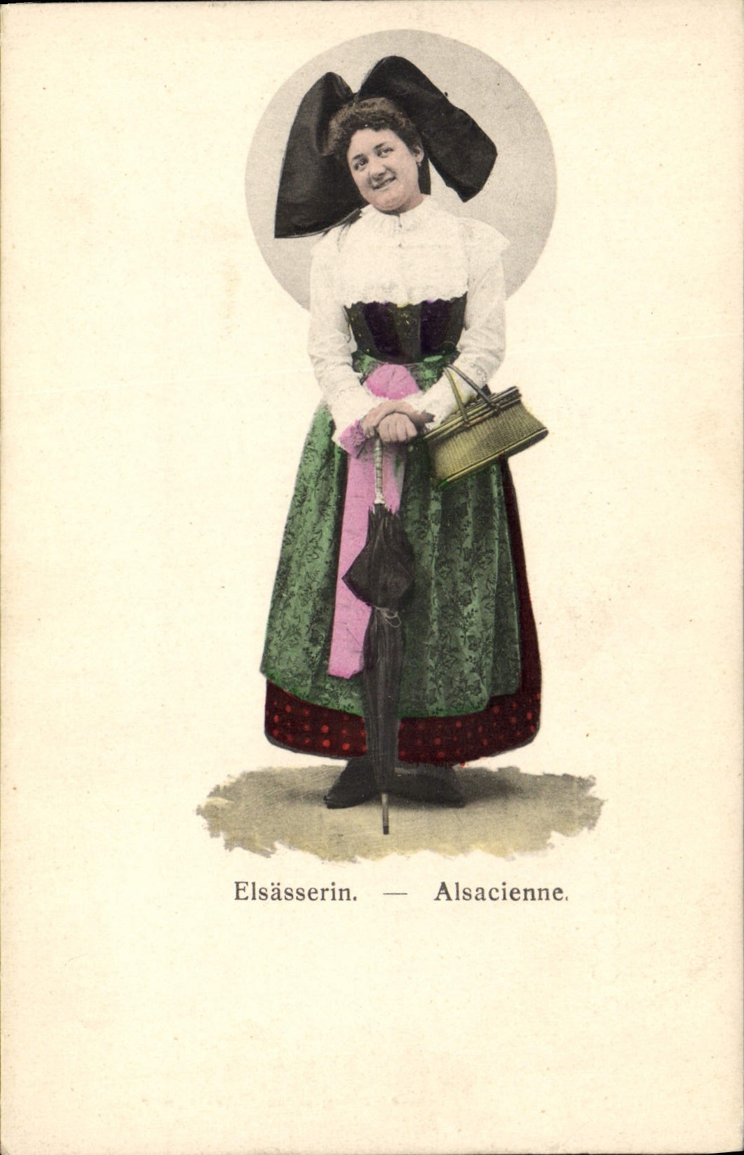 CPA Folklore Alsace Alsacienne 