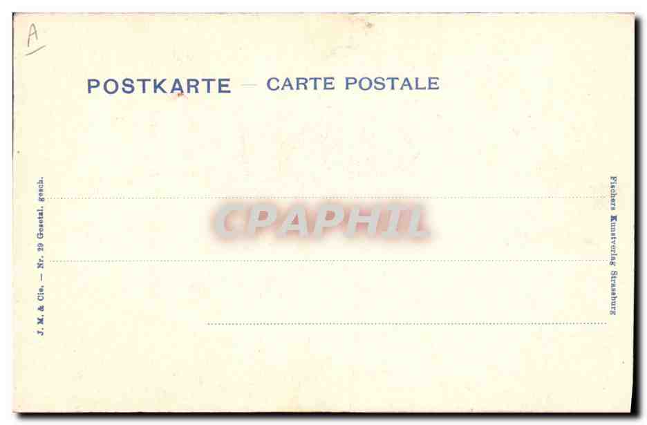 CPA Folklore Alsace Alsacienne  — Verso
