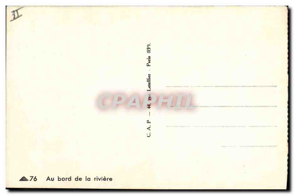 CPA Folklore Alsace Au bord de la riviere — Rückseite