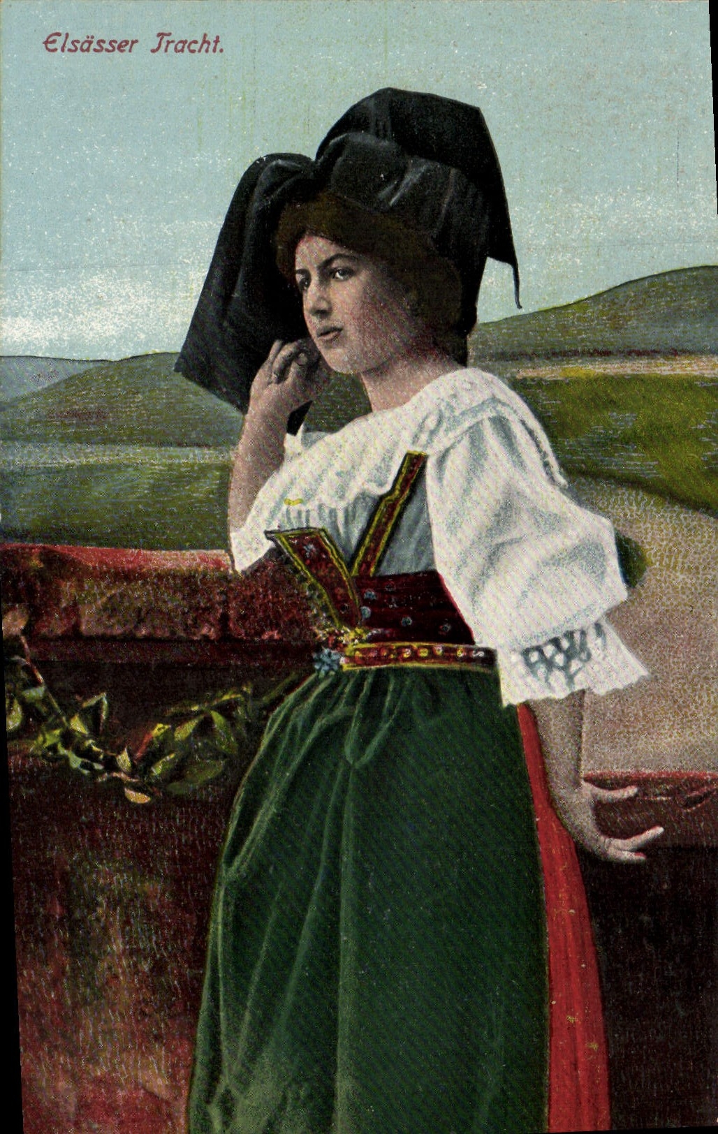 CPA Folklore Alsace Alsacienne Elsasser Tracht