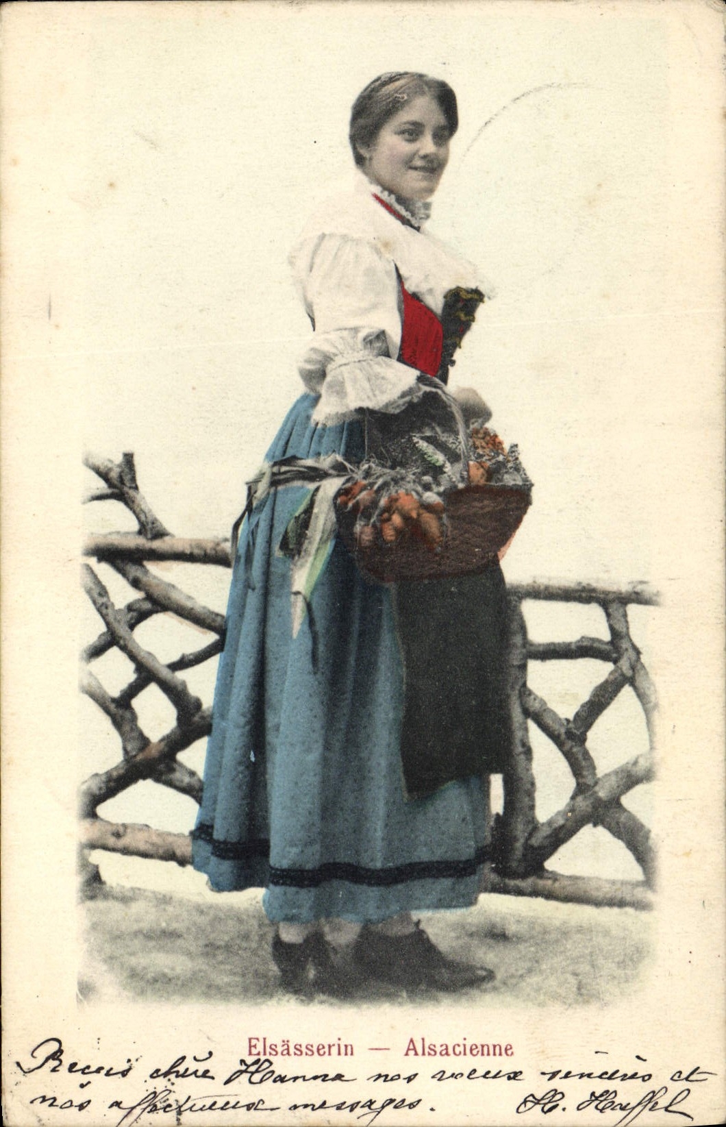 CPA Folklore Alsace Alsacienne 