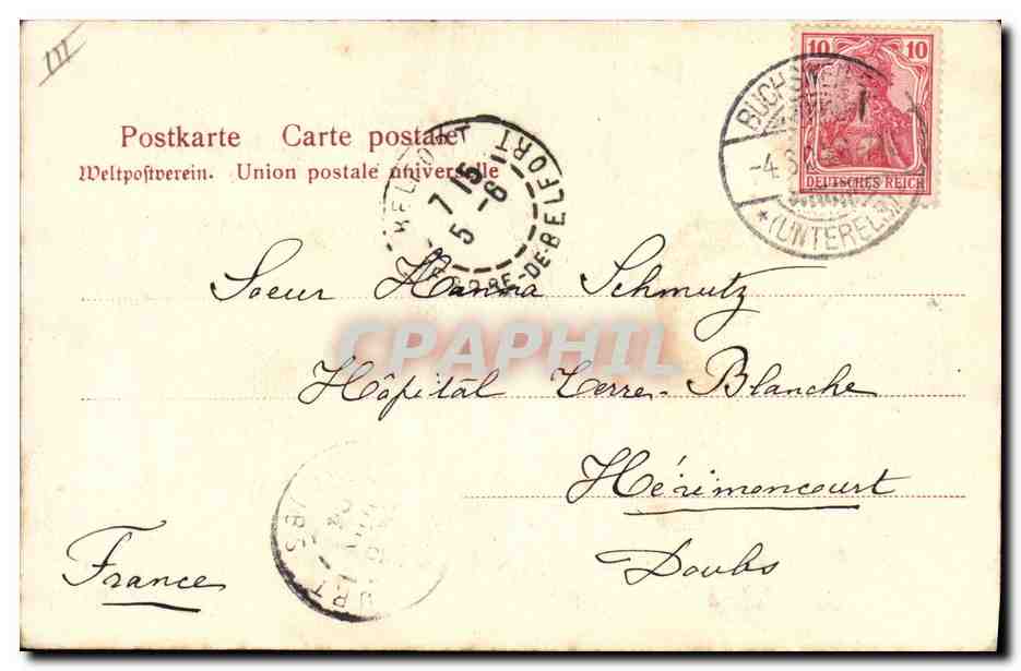 CPA Folklore Alsace Alsacienne  — Verso