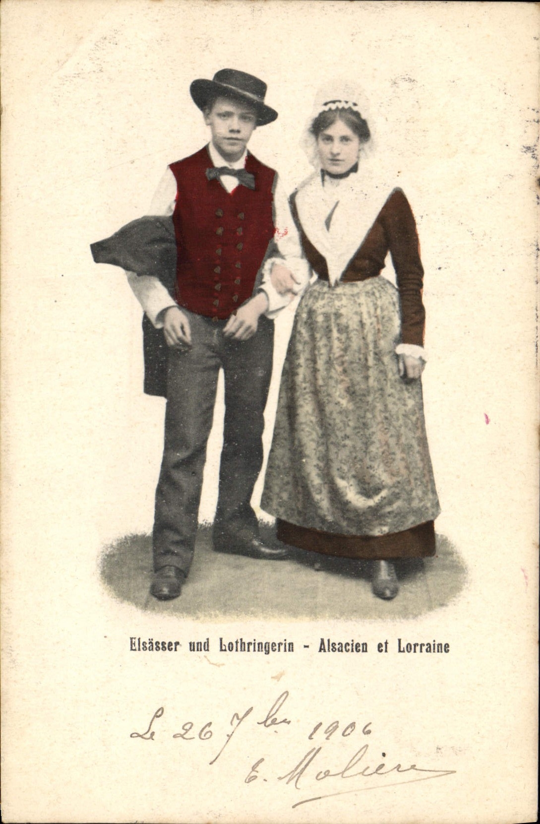 CPA Folklore Alsace Alsacienne et Lorraine