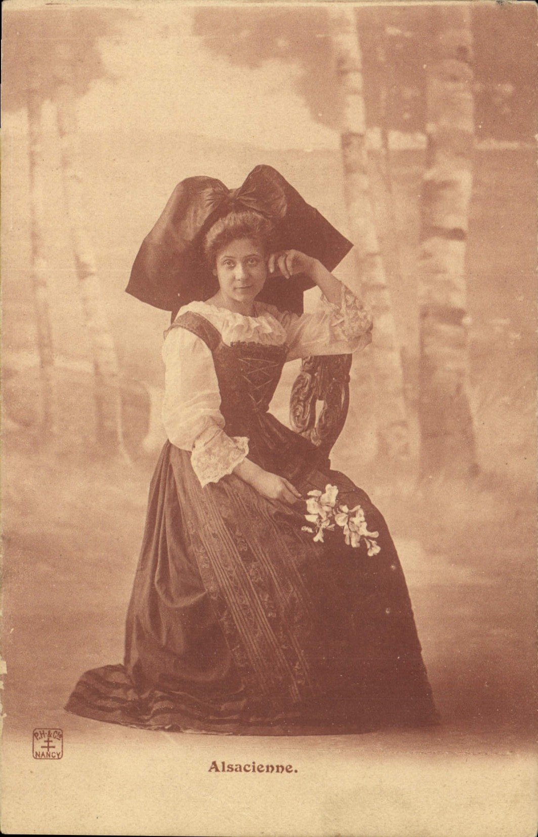 CPA Folklore Alsace Alsacienne